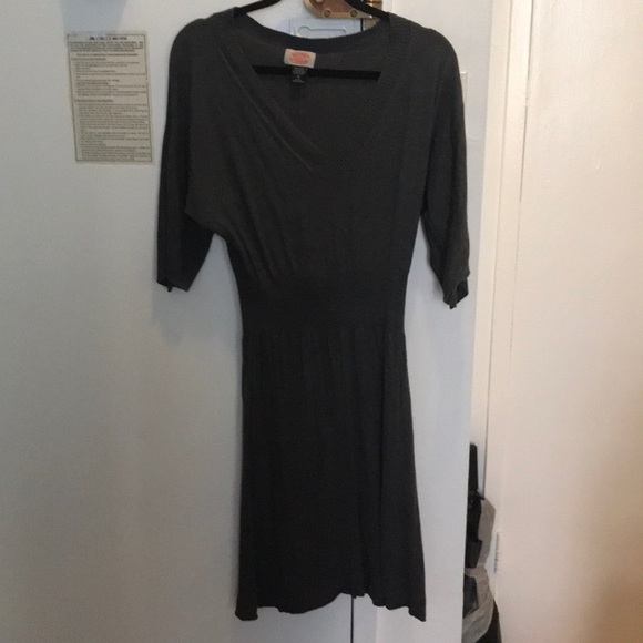aoyama itchome grey wool dress - Picture 1 of 2
